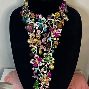 Natasha Multicolor Floral Statement Necklace